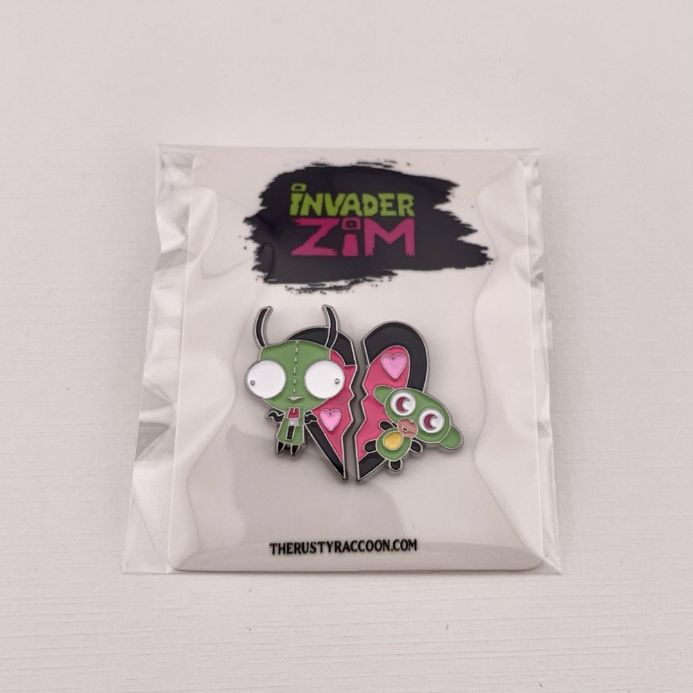 Gir And Monkey BFF Pin Set Invader Zim Enamel Pin Approximately 1”
